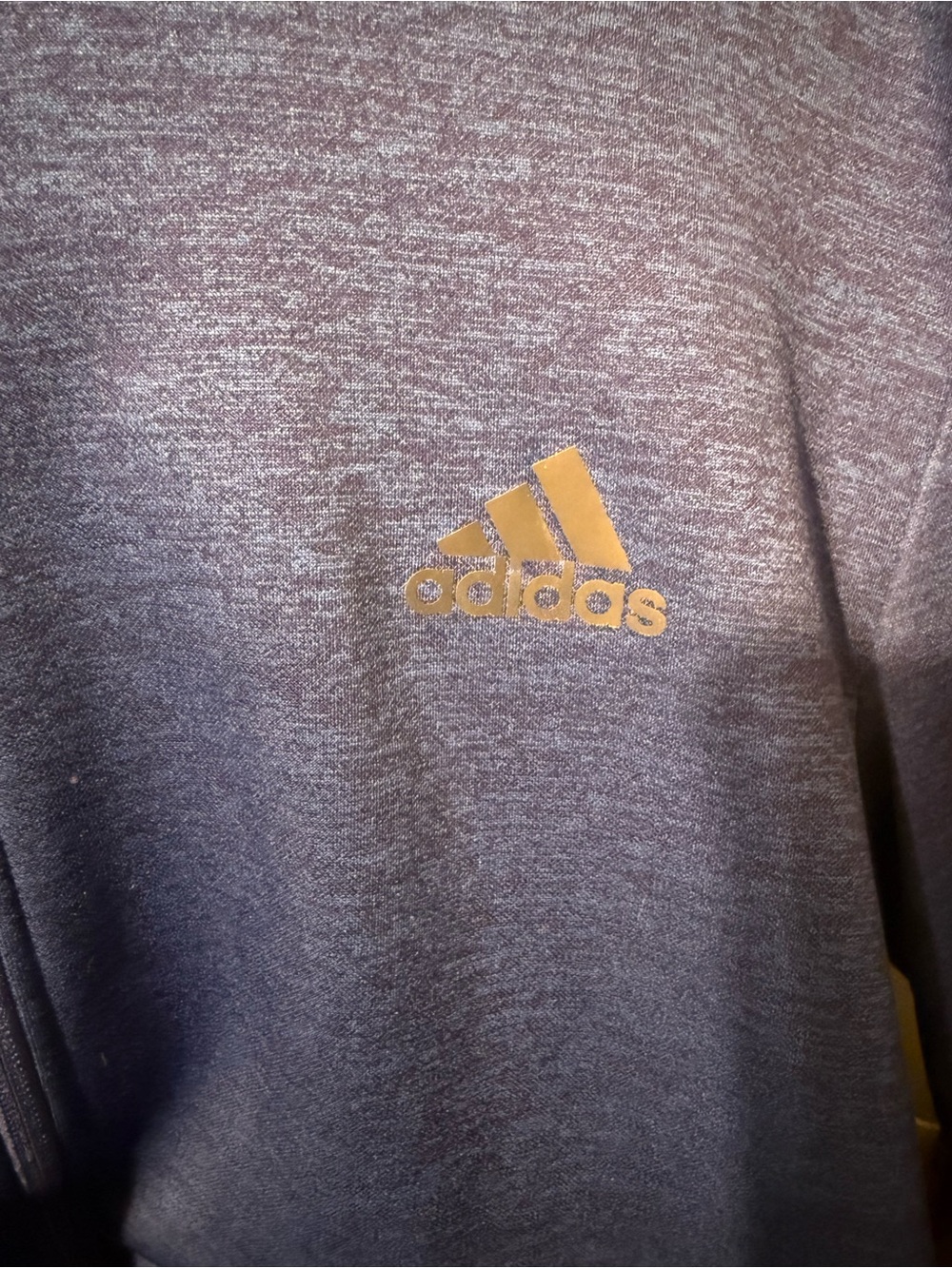 adidas Men's Navy Crewneck Sweater with Gold Logo